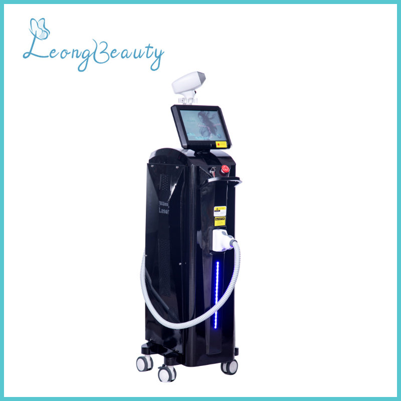 Black 3 Gelombang Diode Laser Permanen Rambut Aman Mesin